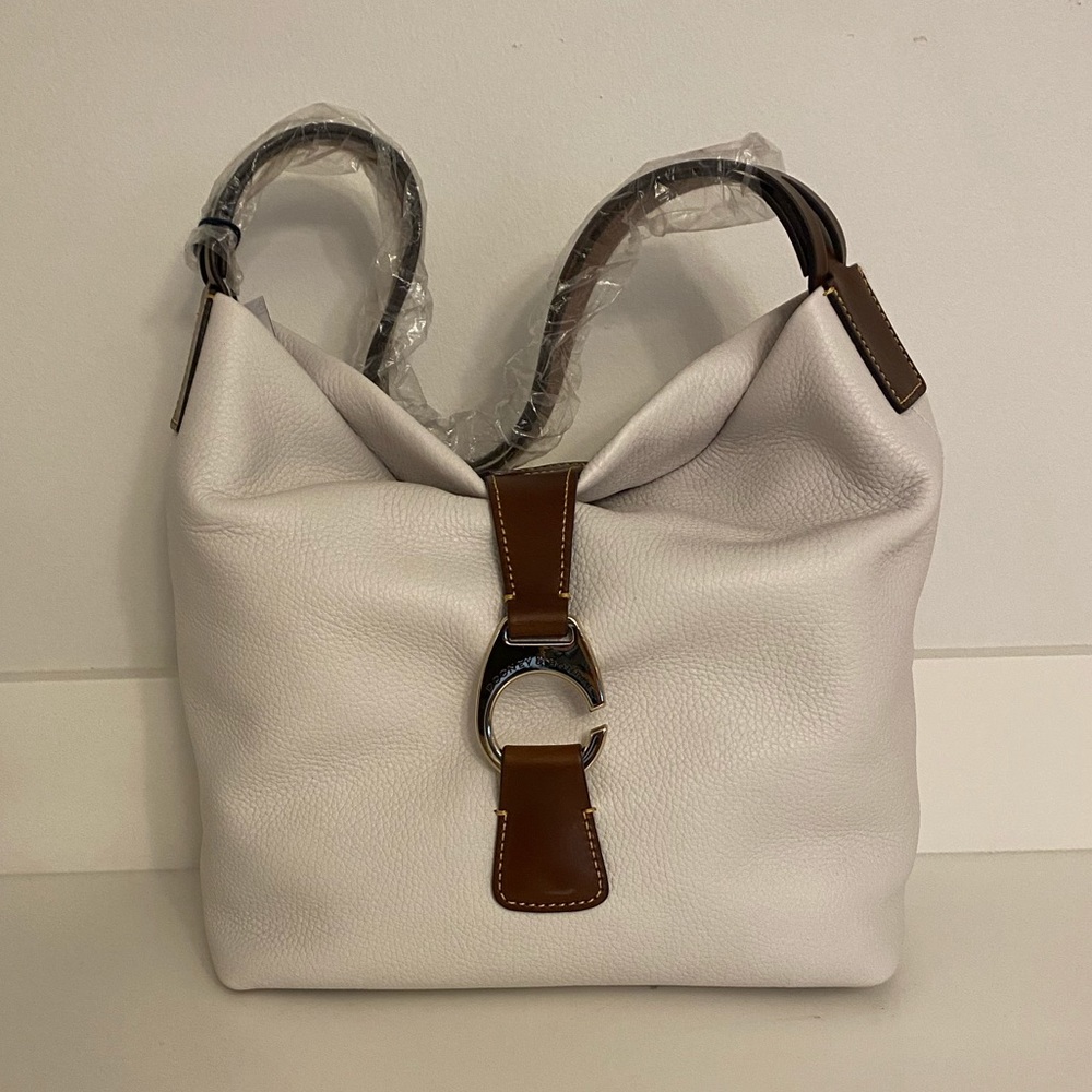 Dooney & Bourke White Leather Hobo Bag